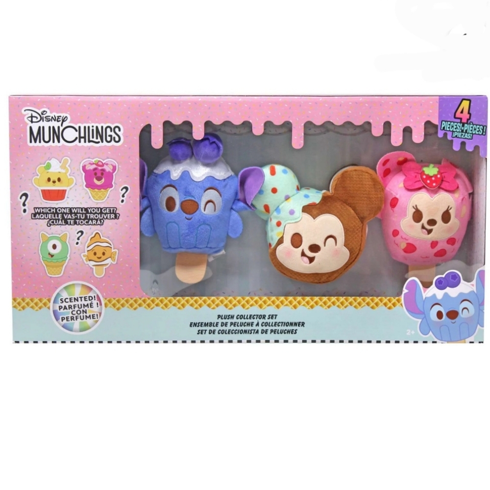 Disney Munchlings Plush Collector Set, Collectible Mini Plush